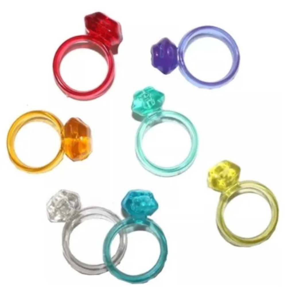 Mini Anel 50 Unidades Coloridos Lembrancinha Brinsilios em Oferta na Shopee
