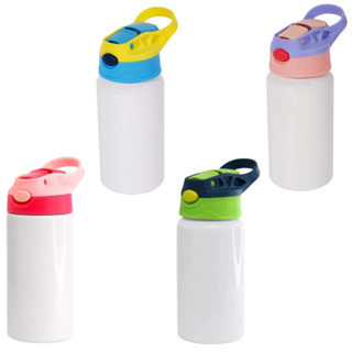 Garrafa Squeeze Infantil Alumínio Branco com Bico Automático Sublimação 500ml em Oferta na Shopee