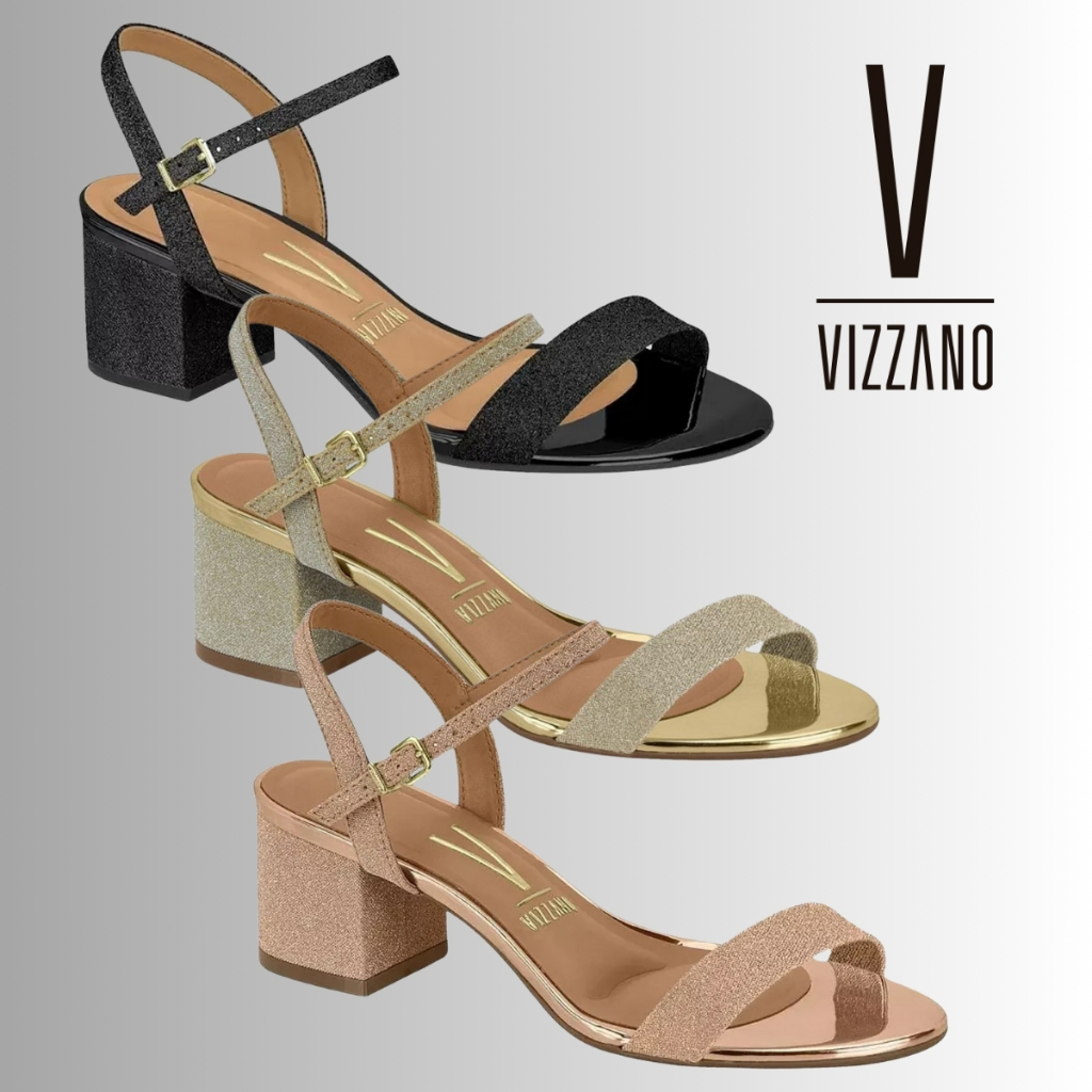 Sandália Feminina Vizzano Salto Bloco Confortável Leve 6291.900 Original