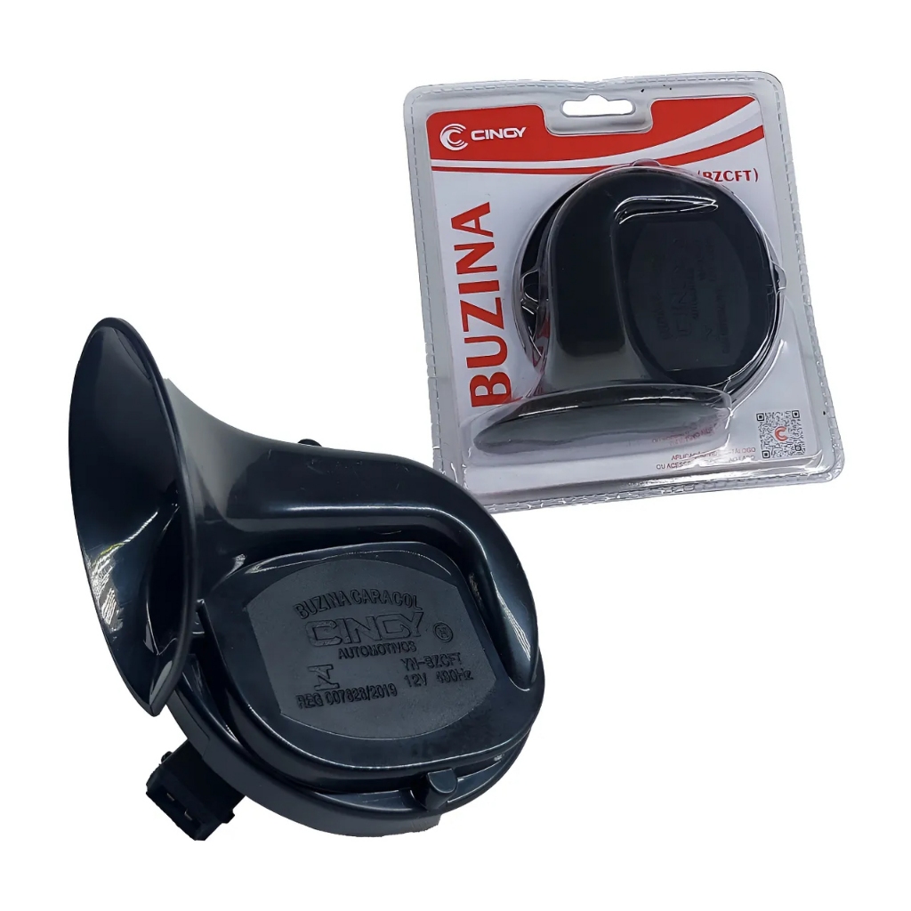 Buzina Caracol Universal 12v Para Todos os Carros 2 Terminais