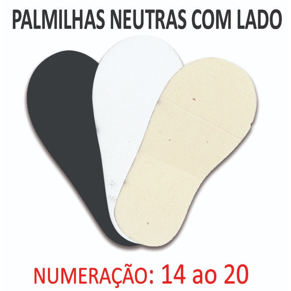 Palmilhas com Lado Neutras Nº 14 ao 20 – Kit com 10 Pares
