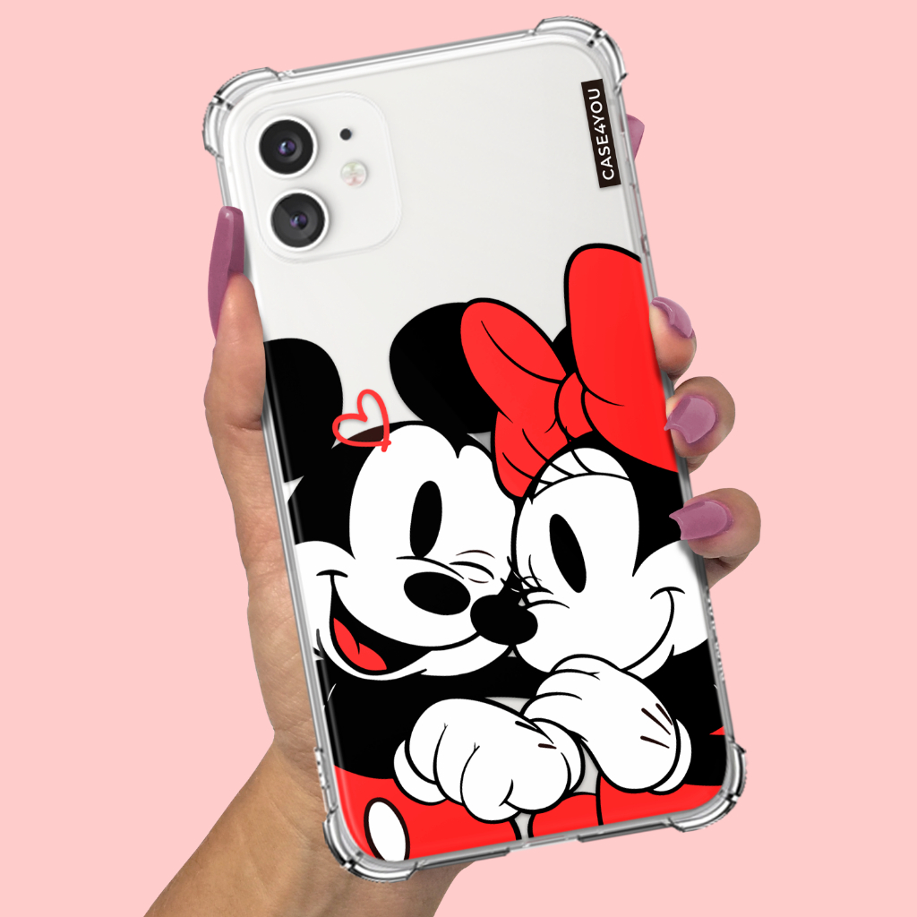 Capa Capinha para Samsung Galaxy A10 A10s A11 A12 A13 A14 A15 A16 A17 Anti-impacto Personalizada Mickey e Minnie 1