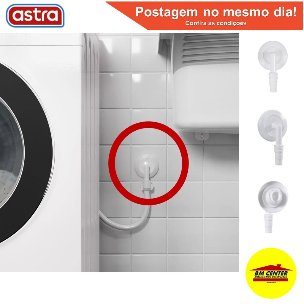 Adaptador Maquina Lavar Roupas e Lava e Seca Para Mangueira Saida Para Esgoto