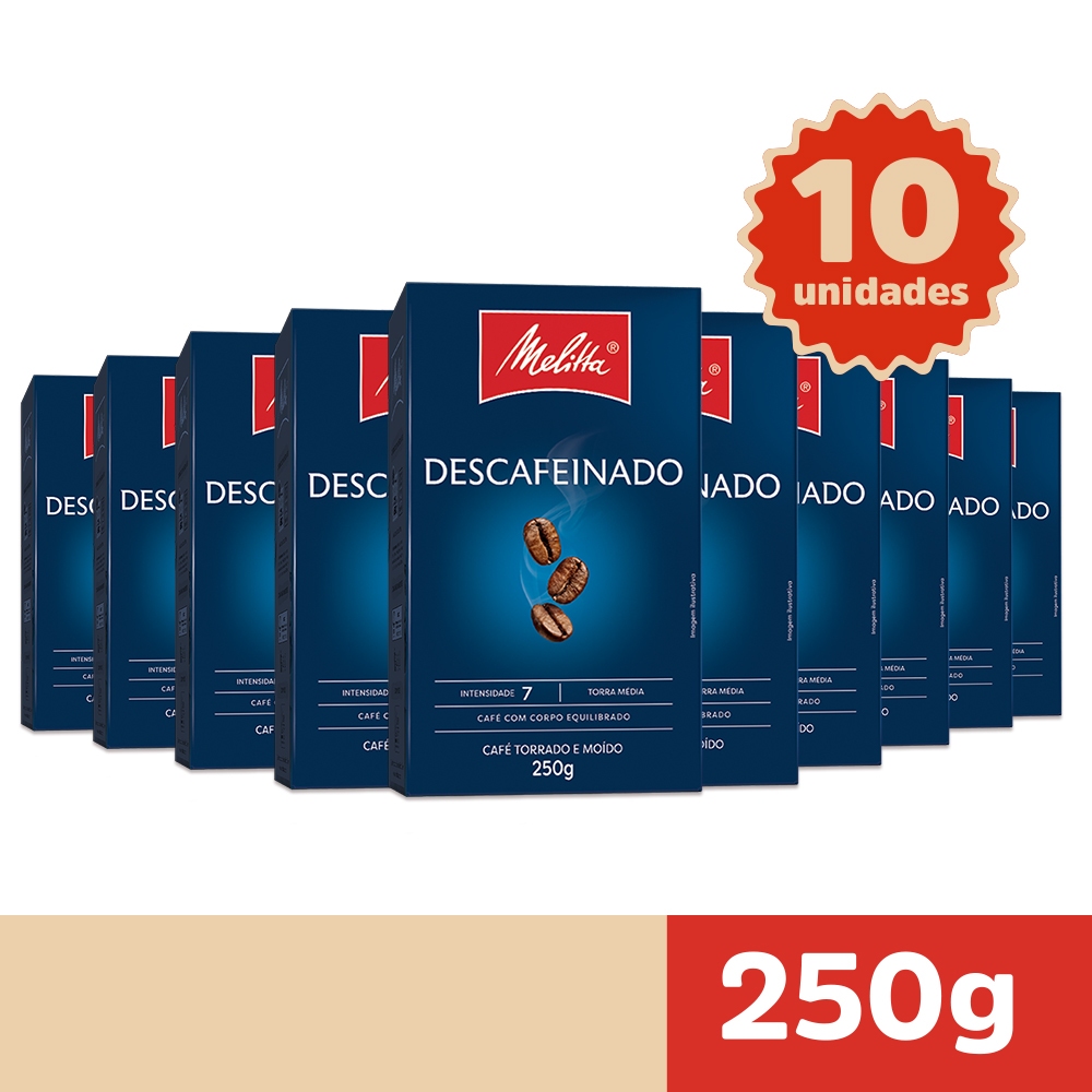 Kit Café Melitta Descafeinado - 10 Unidades 250g em Oferta na Shopee