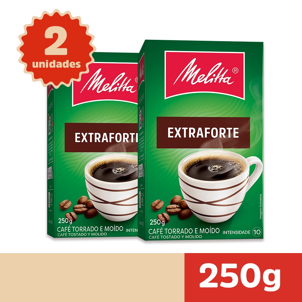 Kit 2 Cafés Melitta® Extra Forte Vácuo 250g