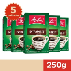 Kit 5 Cafés Melitta® Extra Forte Vácuo 250g