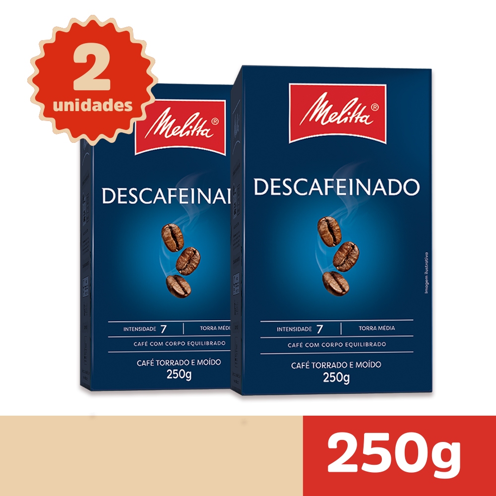 Kit Café Melitta Descafeinado - 2 Unidades 250g em Oferta na Shopee