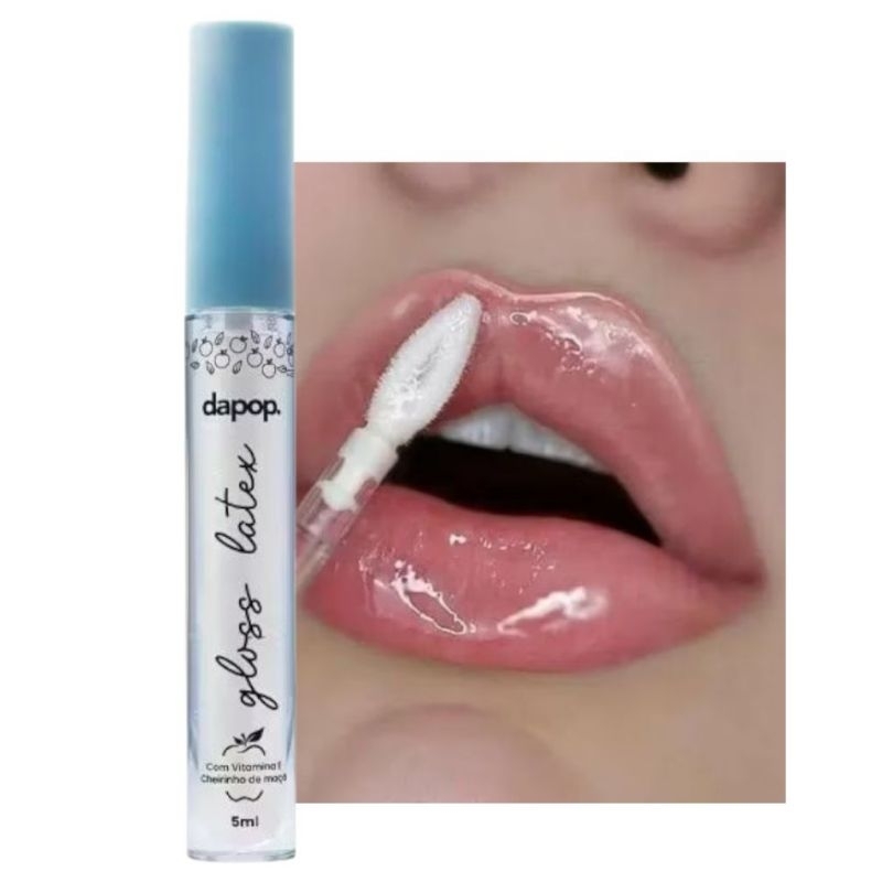 Gloss Incolor Efeito Molhado Hidratante C/ Vitamina E Dapop Maquiagem feminina Batom Líquido Lipgloss em Oferta na Shopee