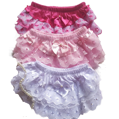 Kit com 3 Calcinhas Luxo Bunda Rica Tapa Fraldas infantil em Oferta na Shopee