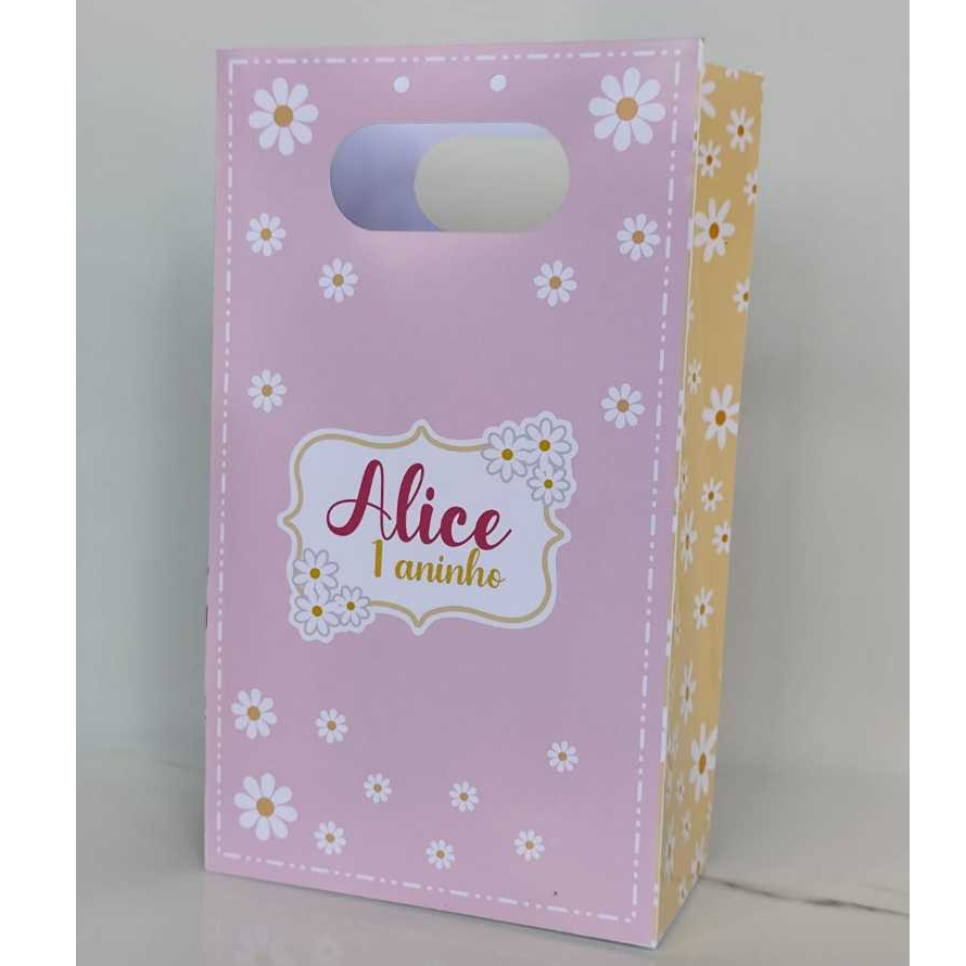 Kit Sacolinha Festa Margarida  Personalizada - Lembrancinha Aniversário Infantil - Flôr.