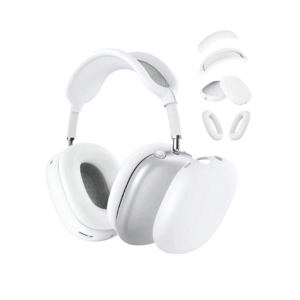Capa Nerdcase para AirPods Max, Silicone Macio, Branco