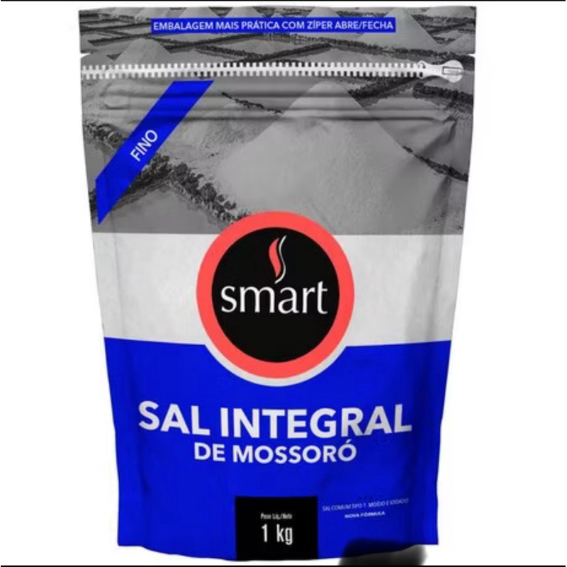 SAL INTEGRAL FINO 1KG - SMART em Oferta na Shopee