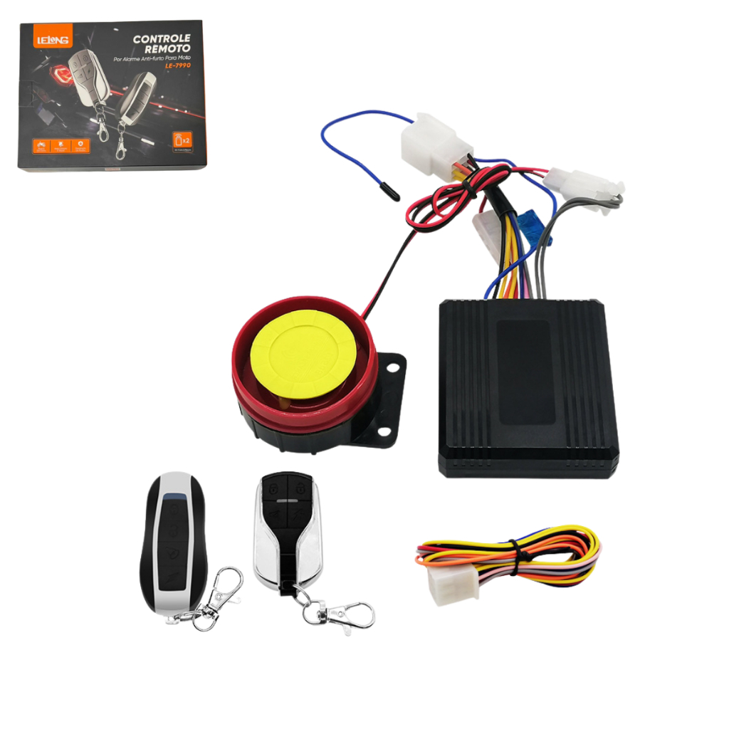 Kit Com 2 Controles Remotos Alarme Ignição Antifurto Para Moto em Oferta na Shopee