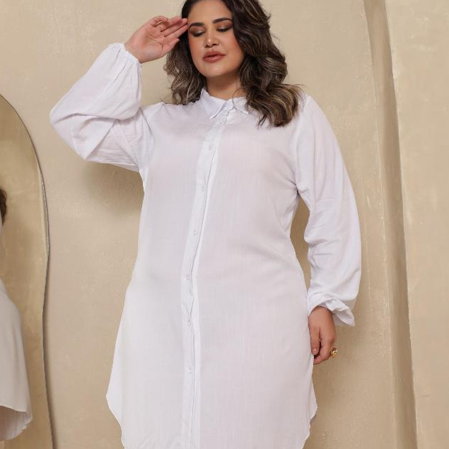 Chemise Feminina Saida De Praia Camisão Vestido Viscolinho Manga Longa Plus Size Verão All Curve