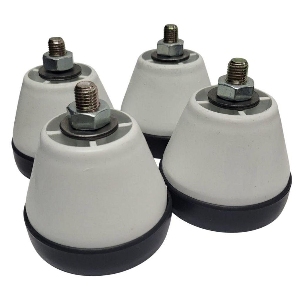 Kit 4 Pé Nivelador Compatível Lava E Seca Samsung Ww10 Ww11 Wd10 Wd88