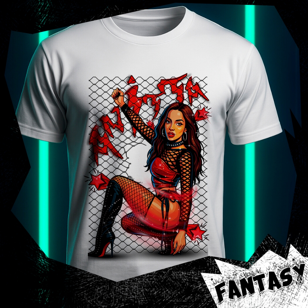 Camiseta Anitta - Color Collection - Fantasy art - Funk Generation
