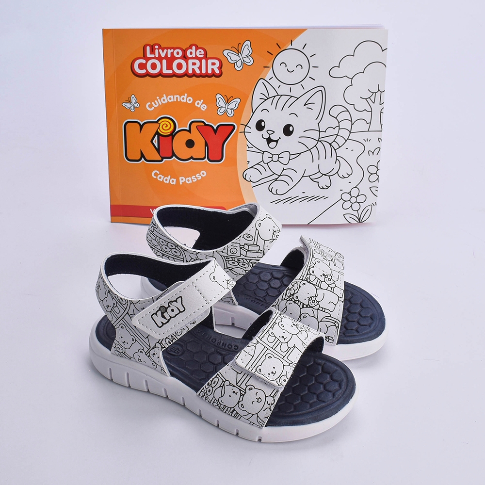 Sandália Infantil Toys Kidy Goods Original Marinho Livro Colorir Lançamento Diversão Conforto em Oferta na Shopee