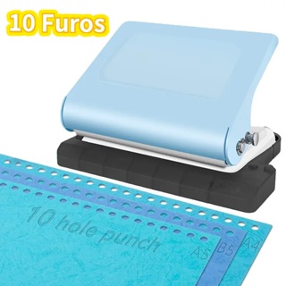 Perfurador De Papel Portátil Sem Esforço 10 Furos P/ Pastas em Oferta na Shopee