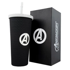 Copo Avengers Marvel 710ml Canudo Tampa Reutilizável