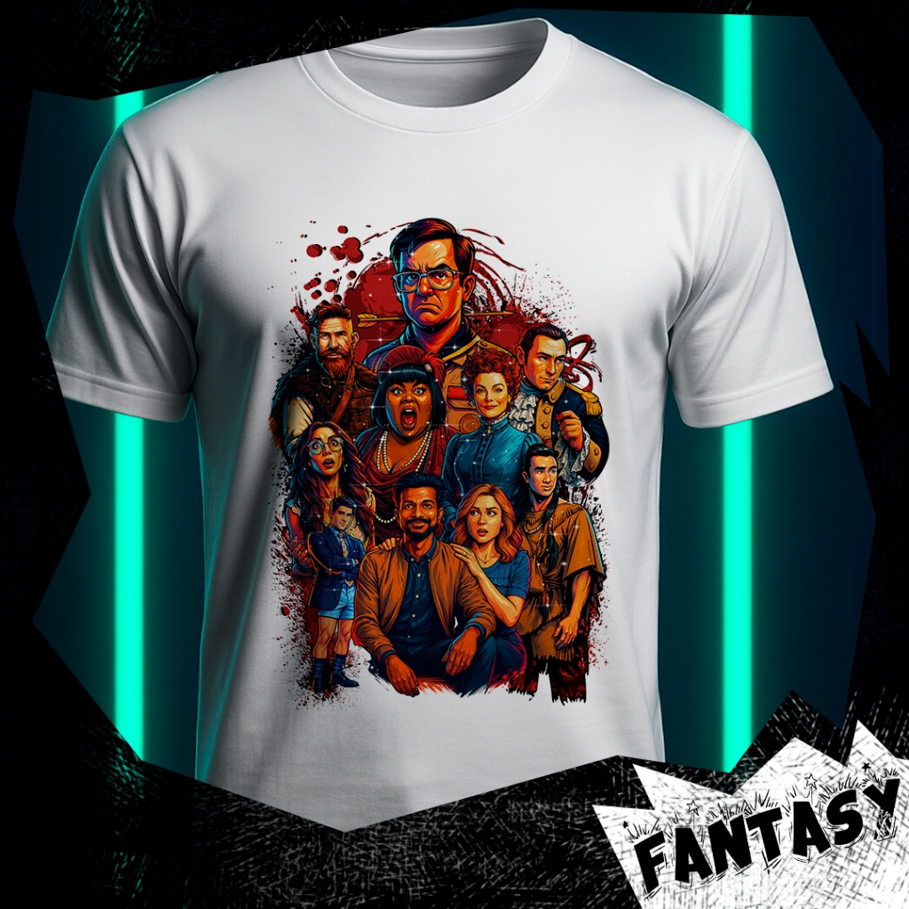 Camiseta Série Gosths - Série Fantasmas - Color Collection - Fantasy art