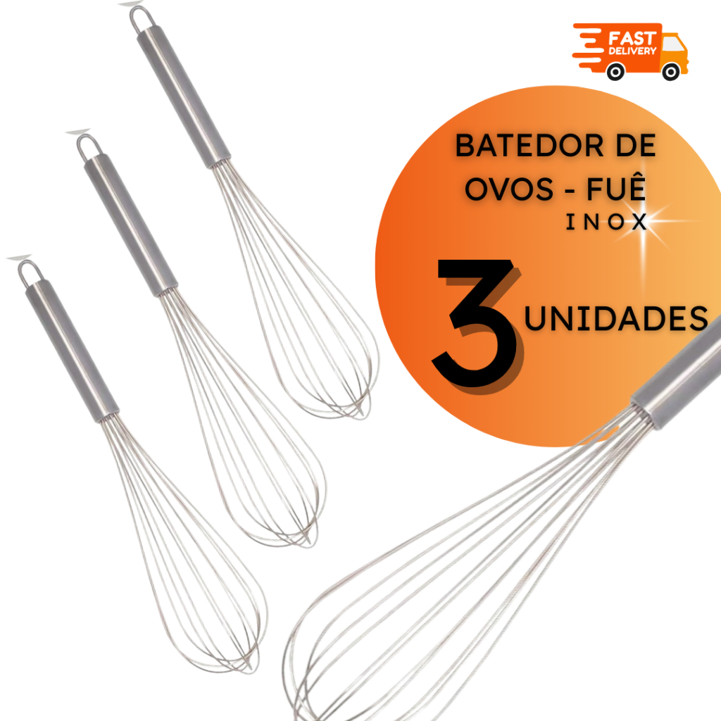 Batedor de Ovos Fuê Fouet Massar Inox Clara Bolo