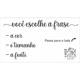 Frase personalizada para decoração em mdf 3mm você escolhe a frase, tamanho e cores em Oferta na Shopee