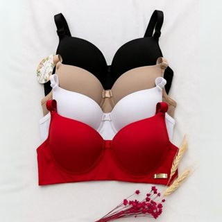 Kit C/ 2 Sutiãs Reforçados Premium com Bojo Lingerie Direto da Fábrica Tamanhos P ao GG PROMOÇÃO em Oferta na Shopee