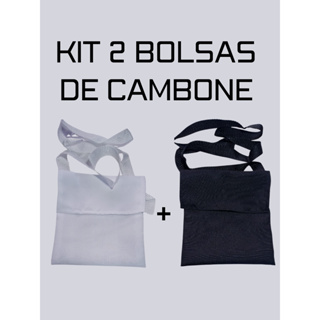 KIT 2 BOLSAS DE CAMBONE LISAS - BRANCA OU PRETA - ESCOLHA NA VARIAÇÃO - UMBANDA em Oferta na Shopee