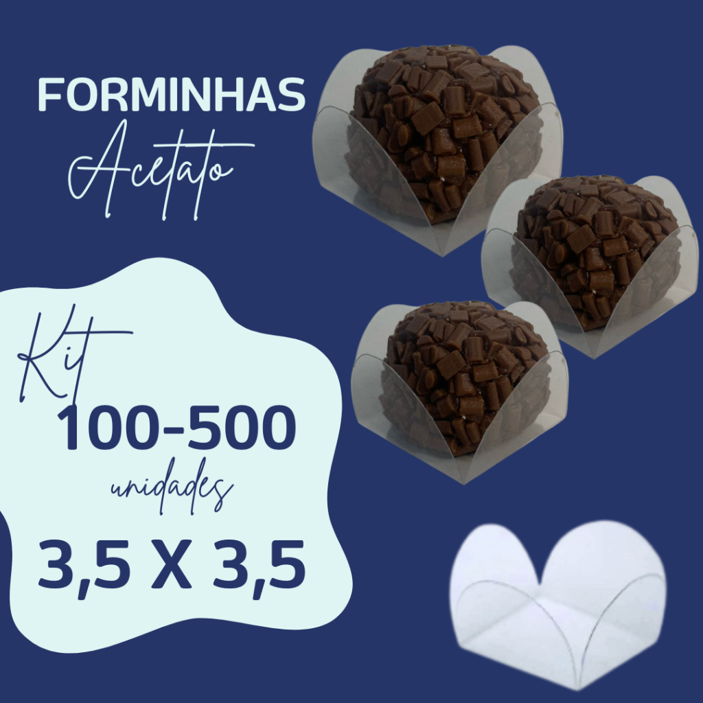Forminha 4 pétalas em Acetato ( 3,5 x 3,5 ) - 503 Jm Distak em Oferta na Shopee