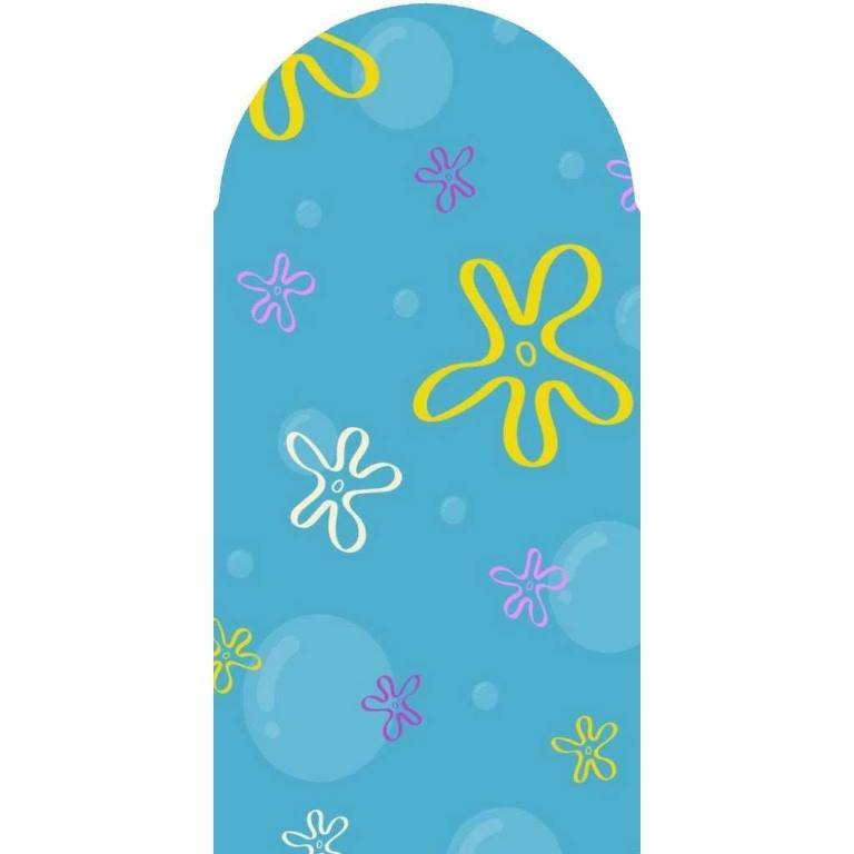 Painel para Festas,  Bob Esponja Azul Fenda do Biquini, Vertical ou Romano 2x1 Em Tecido Sublimado em Oferta na Shopee