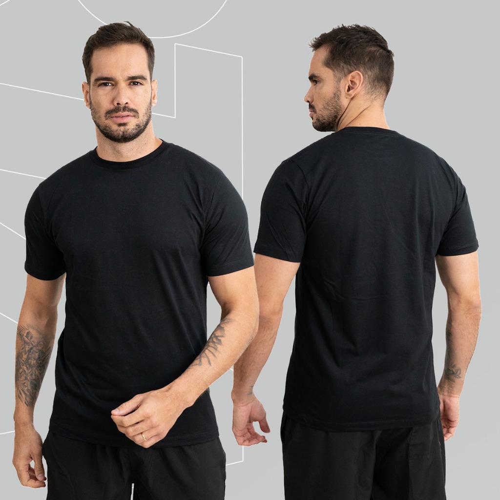 Camiseta Camisa Básica Masculina Malha Algodão Espartanos