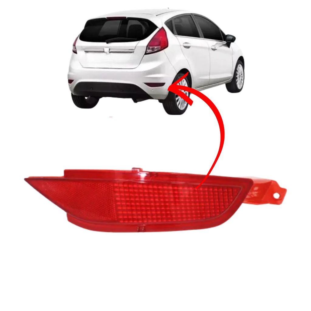 Refletor parachoque traseiro – New Fiesta Hatch 2011 a 2019 – Esquerdo ou Direito em Oferta na Shopee