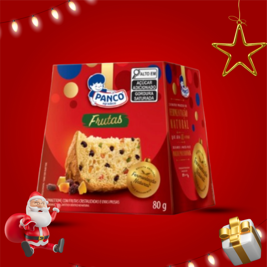 Panetone Panco de frutas cristalizadas de 400 gramas