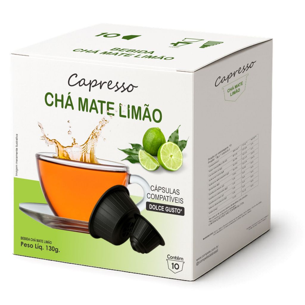 Capsulas Compatível C/ Dolce Gusto Chá Limão Capresso - Cx. 10 Und