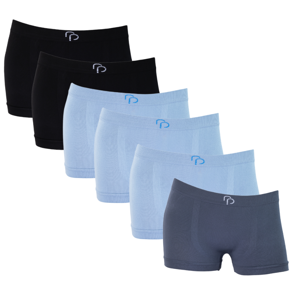 Kit 6 Cuecas Boxer Infantil Microfibra Menino Lisa Sem Costura
