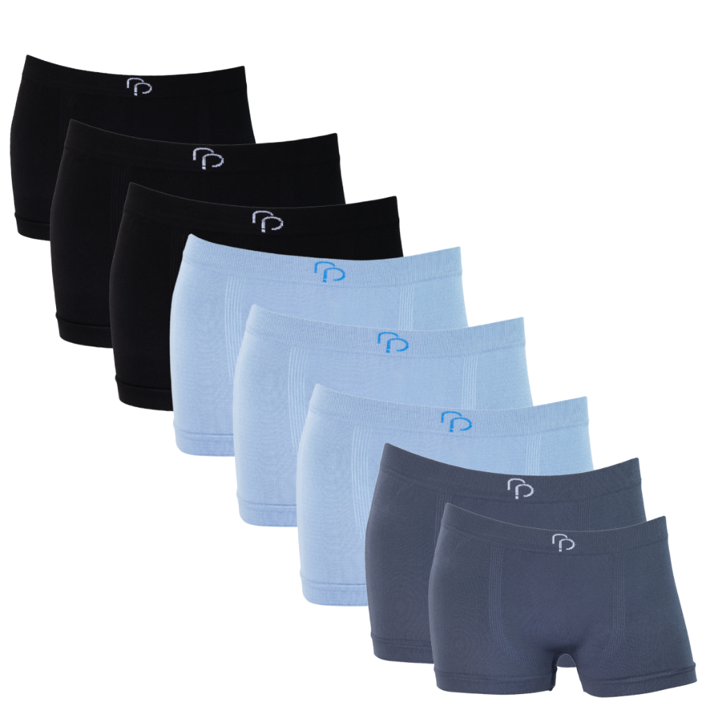 Kit 8 Cuecas Boxer Infantil Menino Microfibra Sem Costura Lisa Básica
