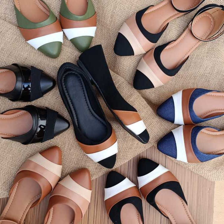kit 2pares Sapatilha feminina Salome Bico Fino Feminino Confortavel Elegante Moda Gringa Promoção em Oferta na Shopee