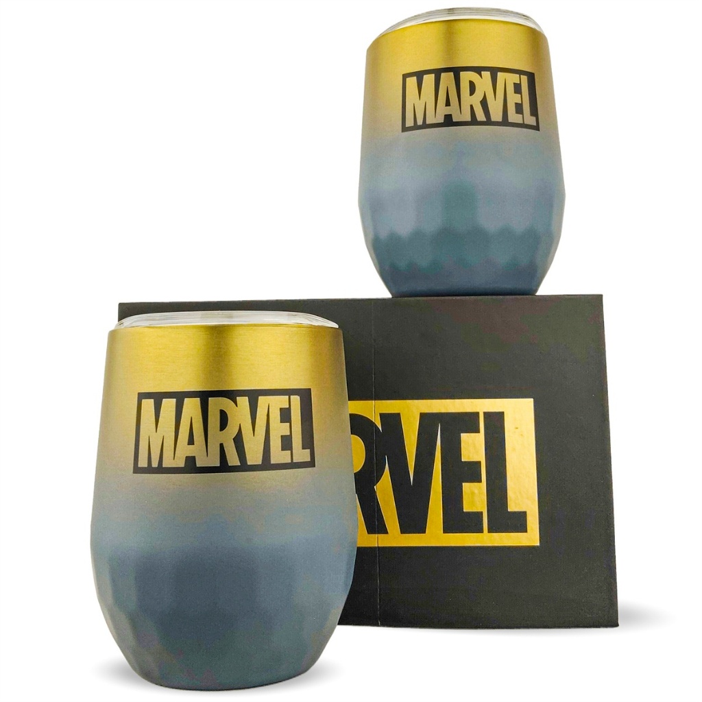 Kit 2 Copos Marvel Térmicos Resistente 355ml