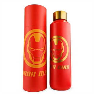 Garrafa Marvel Homem De Ferro Térmica Inox Resistente 600ml
