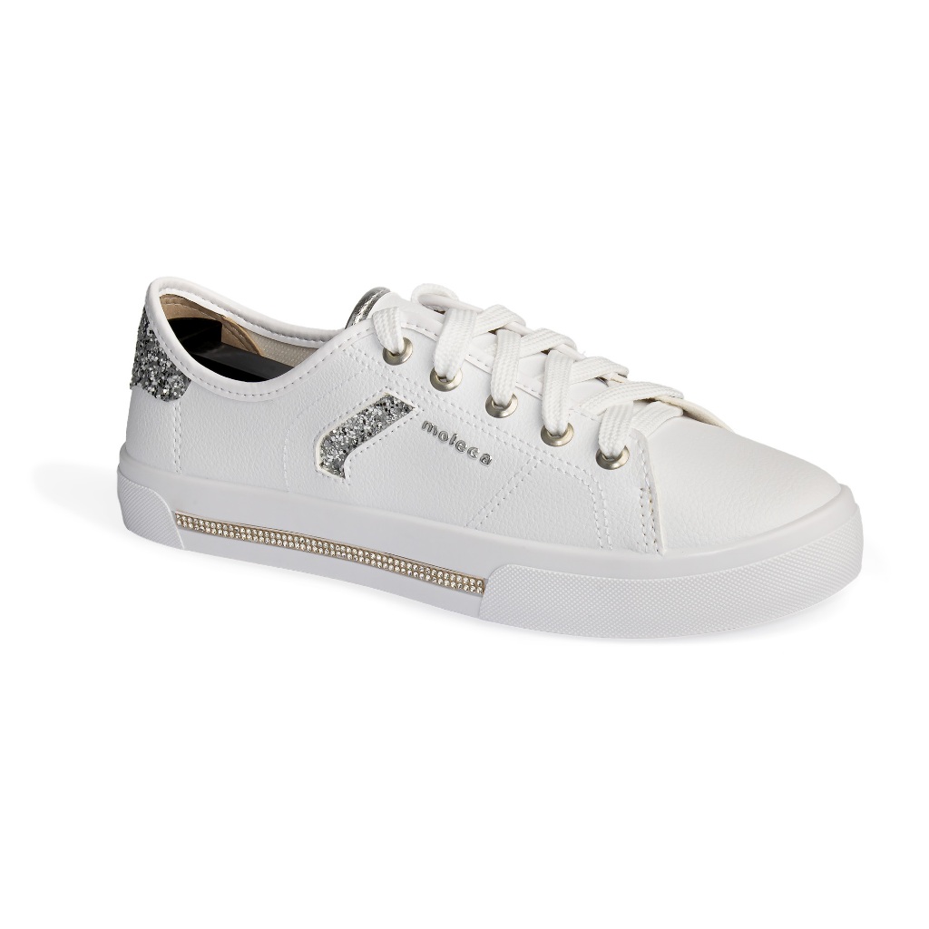 Tênis Moleca Feminino Estilo Casual Confortável 5667-646 Prata em Oferta na Shopee