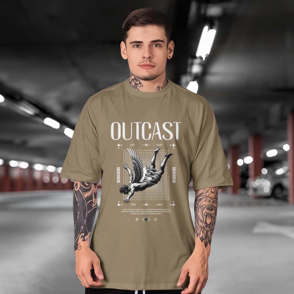 Camisetas OUTCAST ANGEL STREETWEAR gola redonda malha 100% algodão rnt