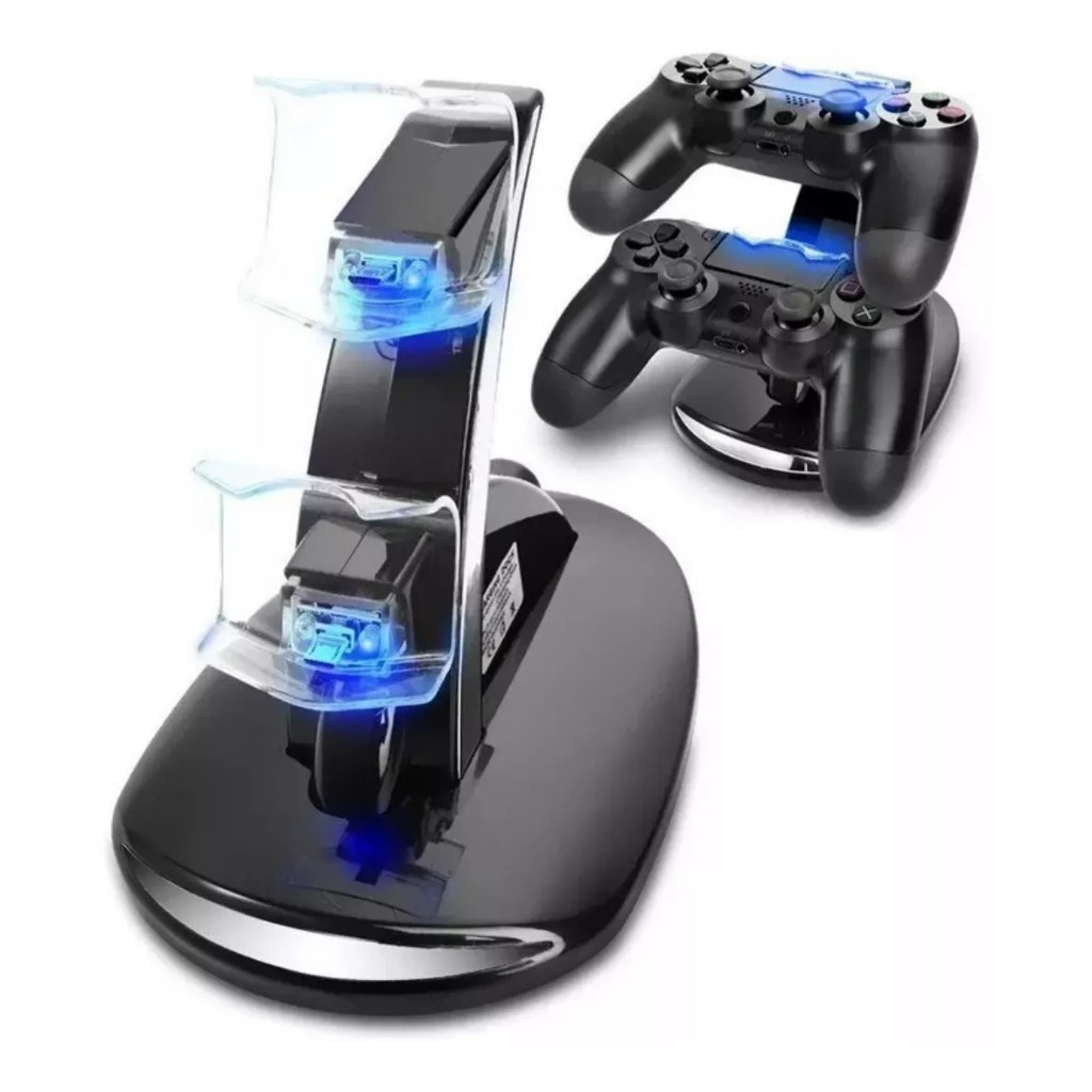 Carregador Duplo PS4 Com Suporte Vertical Para 2 Controles Play 4 Dock Station base carregadora