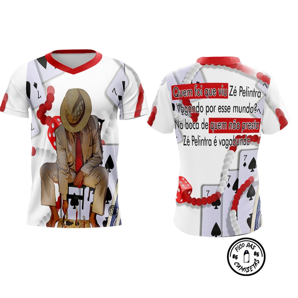 CAMISETA UMBANDA ZÉ PILINTRA VAGANDO PELO MUNDO em Oferta na Shopee