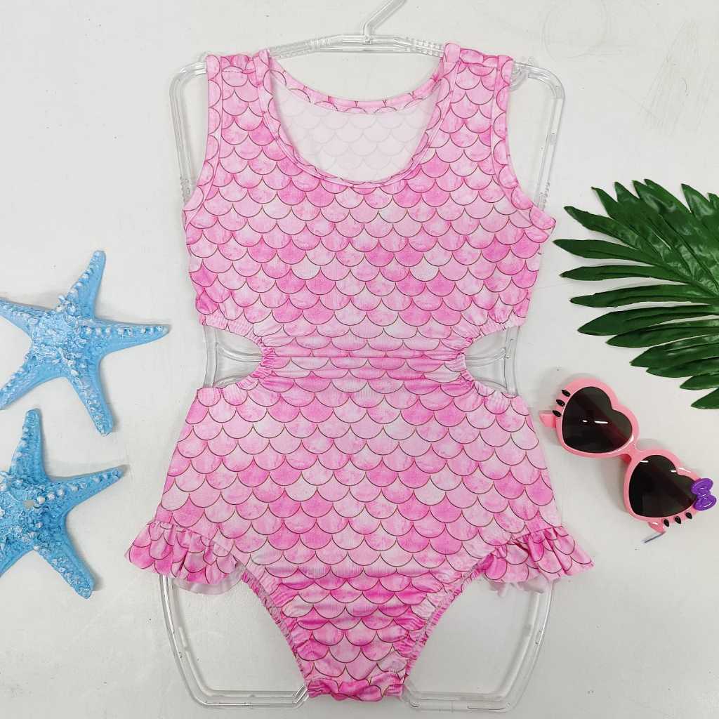 Maiô Infantil Menina Estampado Personagens Praia Piscina Natação Tamanho 4 ao 10 em Oferta na Shopee