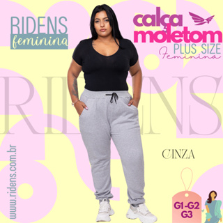 Calça feminina plus size flanelada Tecido macio0 ideal para o frio em Oferta na Shopee