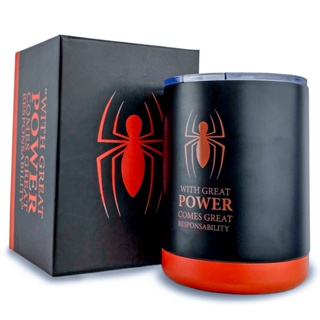 Copo Marvel Homem-Aranha Térmico Inox 300ml Tampa Preto Fosco em Oferta na Shopee
