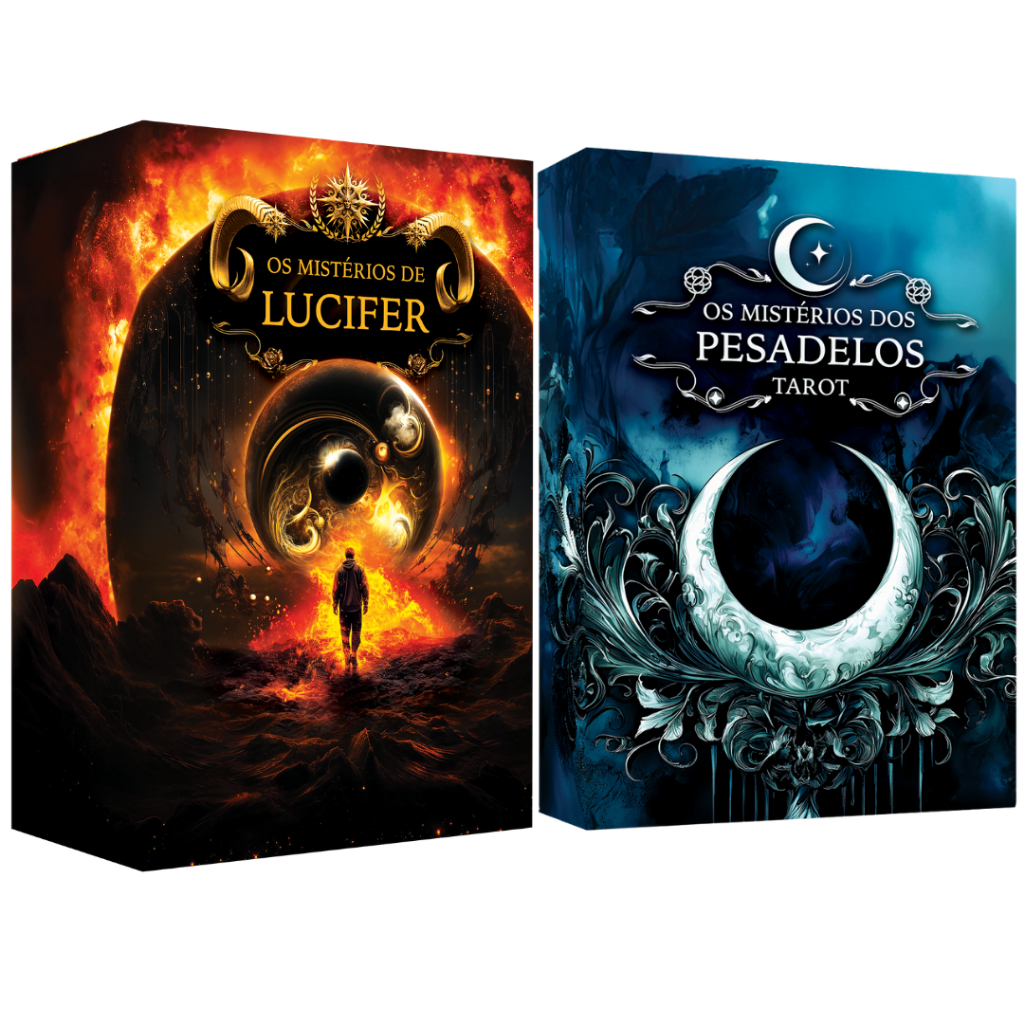 Kit 2 Baralhos Tarot Os Mistérios de Lucifer e Tarô Os Mistérios dos Pesadelos Manual Explicativo