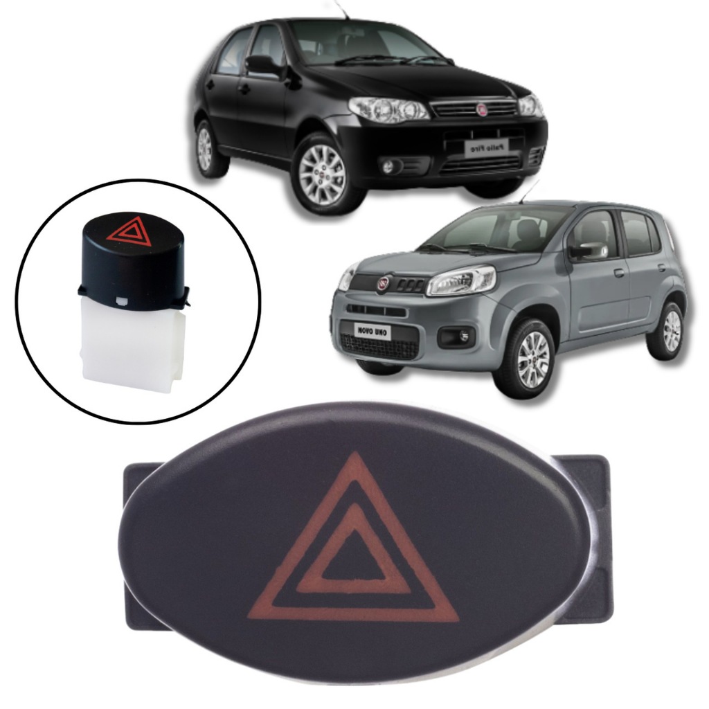 BOTÃO PISCA ALERTA INTERRUPTOR FIAT UNO VIVACE 2010/2016 PALIO em Oferta na Shopee