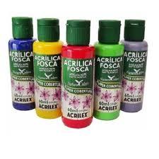 Tinta Acrílica Fosca Super Cobertura Acrilex - 60ml em Oferta na Shopee