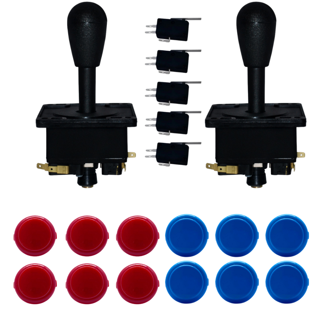 12 Botões Sanwa Arcade 2 Manche Joystick Comando Fliperama